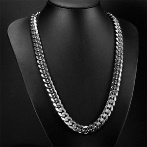  SC0013Stainless Steel Basic Link Chain Necklace Men Women  10 Meters per Bag 